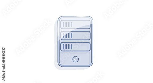 Server Rack Illustration: Data Storage, Network, and Technology