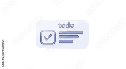 Todo List App Icon with Checkmark and Lines