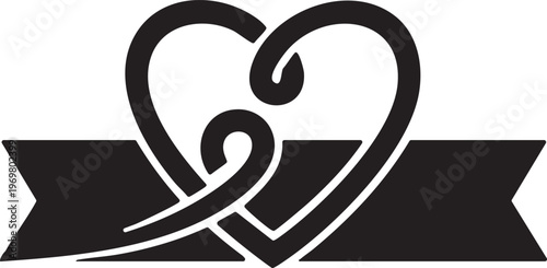 Semicolon Heart Mental Health Awareness Ribbon Graphic