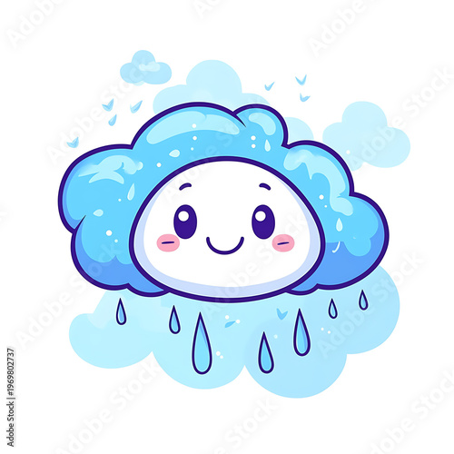 Adorable Rainy Weather Symbol Cute Vector