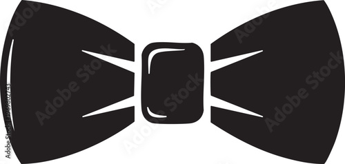 Elegant Black Bow Tie Silhouette Graphic Illustration