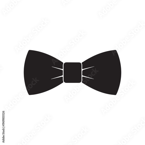 Bow tei silhouette vector illustration on white background