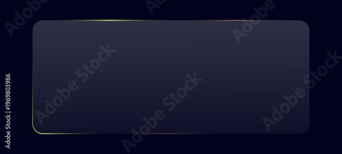 Glass Circle with Subtle Neon Edge Glow Futuristic Blue, abstract blue background