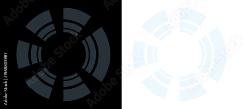 Futuristic Blue Circular HUD Interface Technology Sci Fi User Interface Design
 abstract background with blue rays