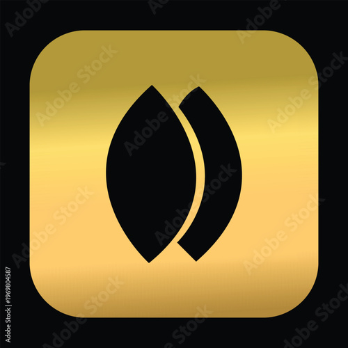 Luxury leaf box gold color logo template