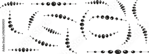 Abstract Circular Dots and Lines Design Elements Vector Illustration – Geometric Orbit Shapes and Modern Minimal Graphic Set