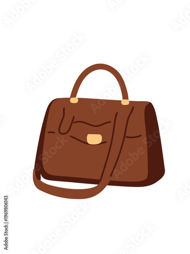 luxury brown leather handbag timeless chic fashion item concept