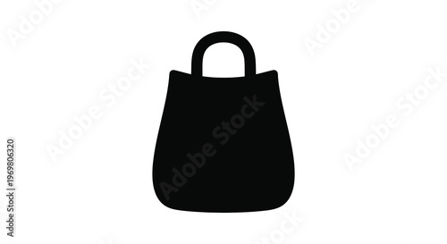 Simple black tote bag design a minimalist fashion accessory silhouette