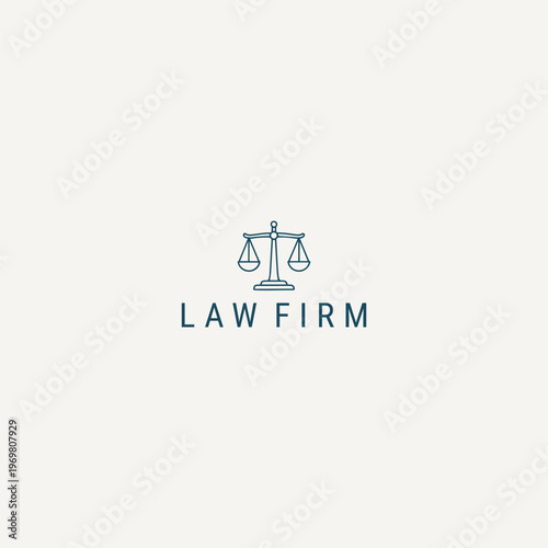 Law firm logo template vector illustration design
