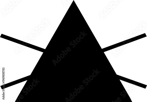 Bleaching prohibited. Empty triangle with a line through it. Complete prohibition of bleaching. Information on the clothing label. Warning sign. Marking.