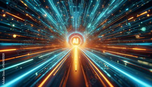 A high-tech global world for artificial intelligence, machine learning