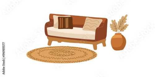 vintage boho living room artistic decorative accents