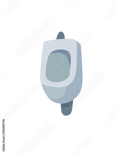 men's urinal sanitary bathroom fixture modern vector illustration