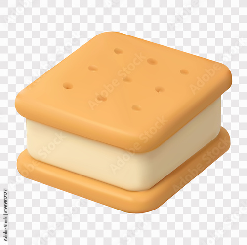 Sweet Ice Cream and Treats Vector Icon Set | 3D icon set | ice cream sandwich
