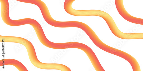 Vibrant Orange and Yellow Gradient Waves on White Background