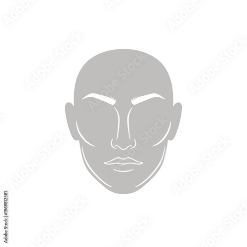 A minimalist illustration of a human face.