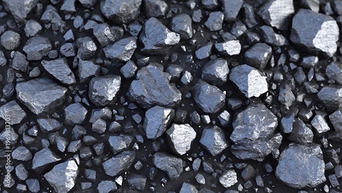 Dark coal texture close-up from above