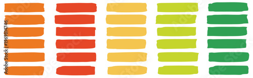 Watercolor paint swatches a vibrant spectrum of colors