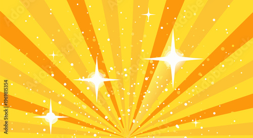 Sparkling Golden Rays Background Vector Illustration - A Radiant Burst of Light and Energy