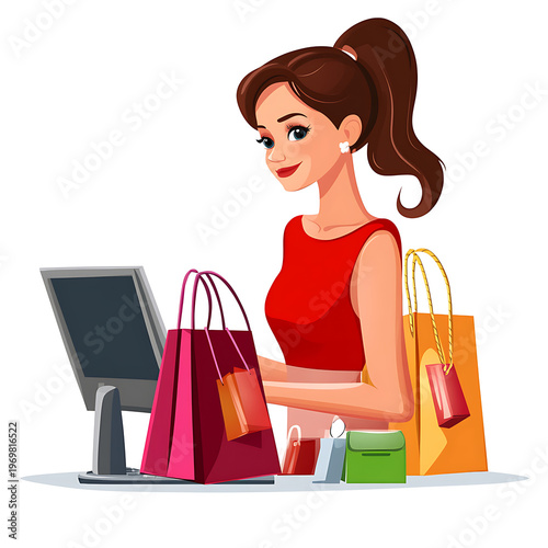 E-commerce Business Concept Vector Graphic