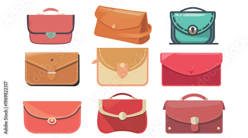 Mini clutch purse vector icon simple minimalist handbag illustration small fashion accessory design modern flat style clean lines elegant bag symbol