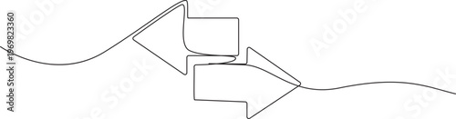 single Continuous line art drawing of upward pointing arrows, concept for growth, progress, or success,Continuous one line drawing of an arrow pointing up representing growth success