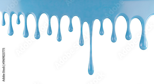 Blue liquid dripping
