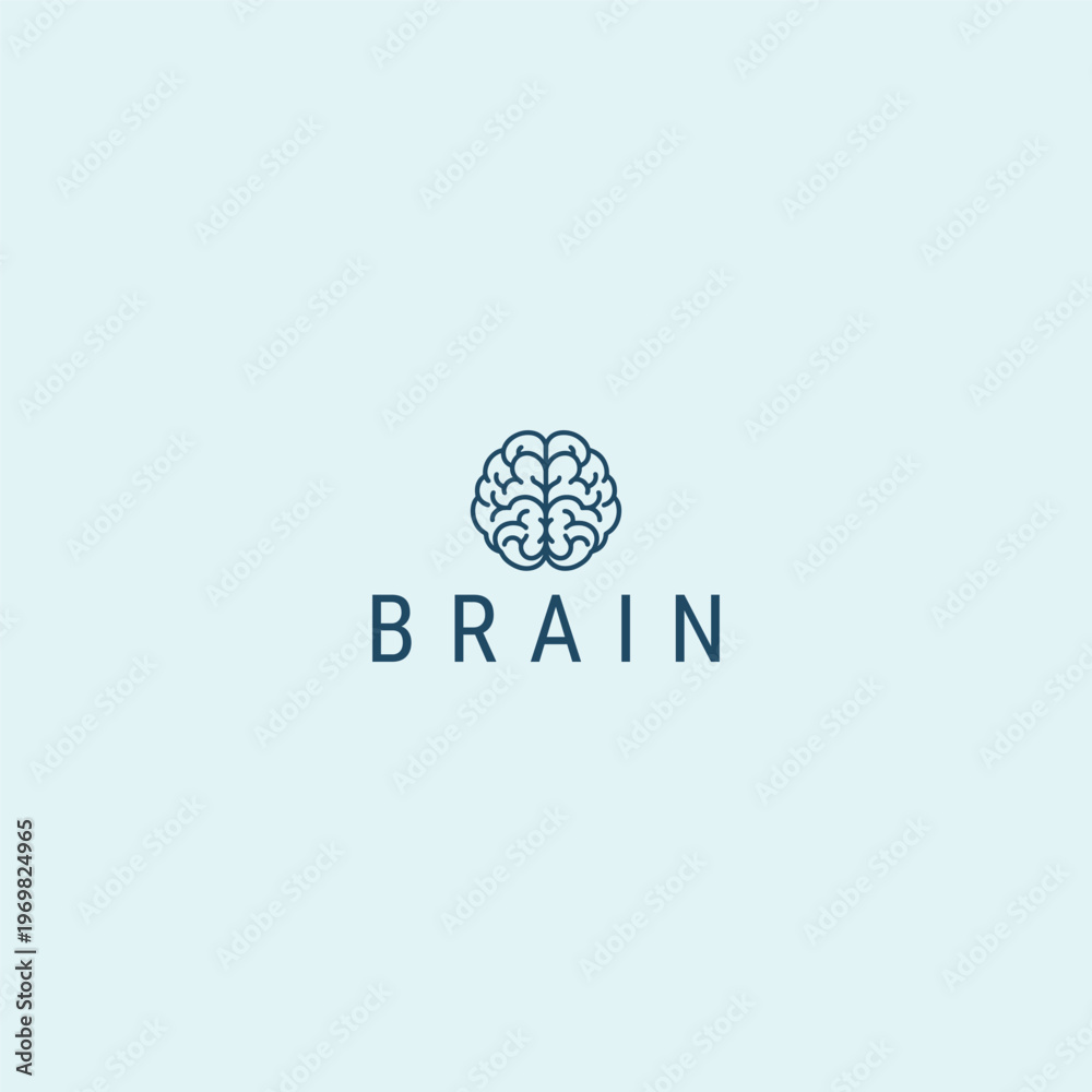 Fototapeta premium Brain logo icon design template vector illustration