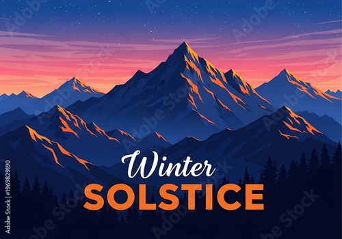 Winter Solstice Mountain Landscape