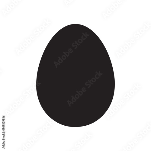 Egg silhouette vector illustration on white background