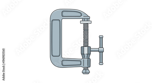 Metal C Clamp Tool for Woodworking and Construction Projects