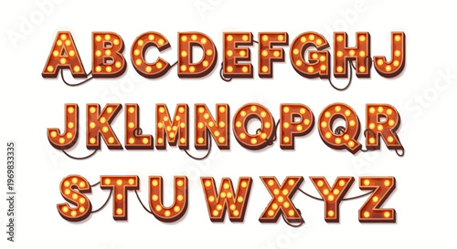 Alphabet Letters in Orange.