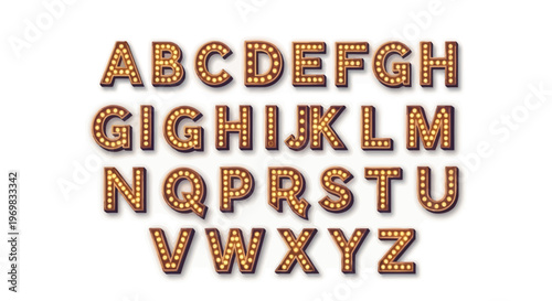 Alphabet letters made of jewels.