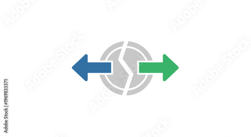 Arrows Pointing Opposing Directions.