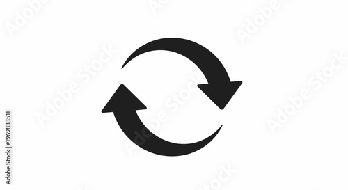 Free Download Black Circular Arrow Recycling Symbol. - GFXLoad