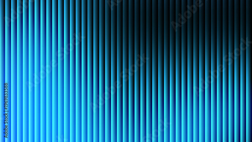 Modern blue ribbed glass background with abstract vertical fluted texture