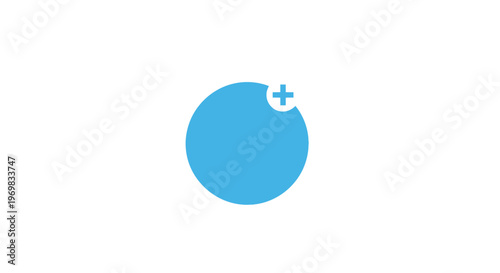 Blue Circle with Plus Sign.