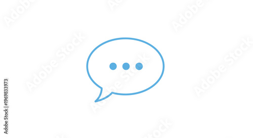 Blue speech bubble icon chat.