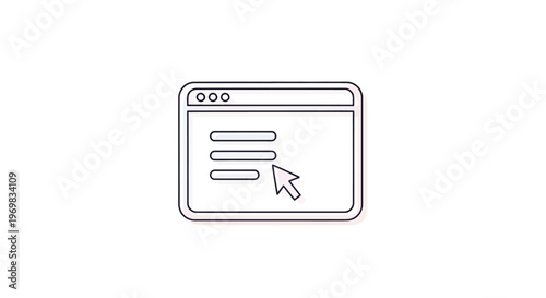 Browser Window Cursor Click.