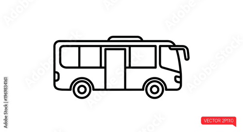 Bus Vehicle Transport Illustration.