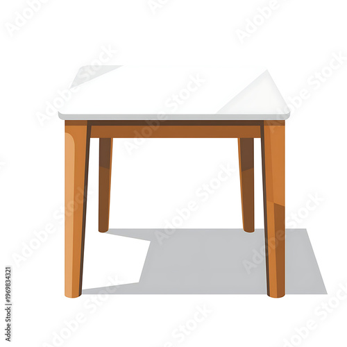 Modern Table Icon Design Isolated White