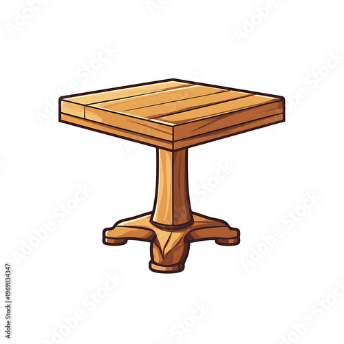 Sleek Table Icon Vector Illustration Isolated