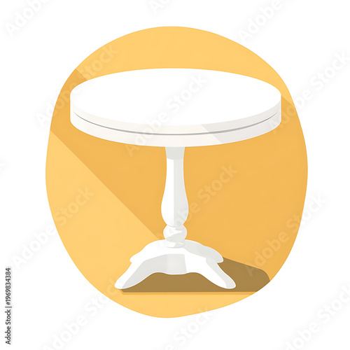 Modern Table Icon Vector Isolated Design
