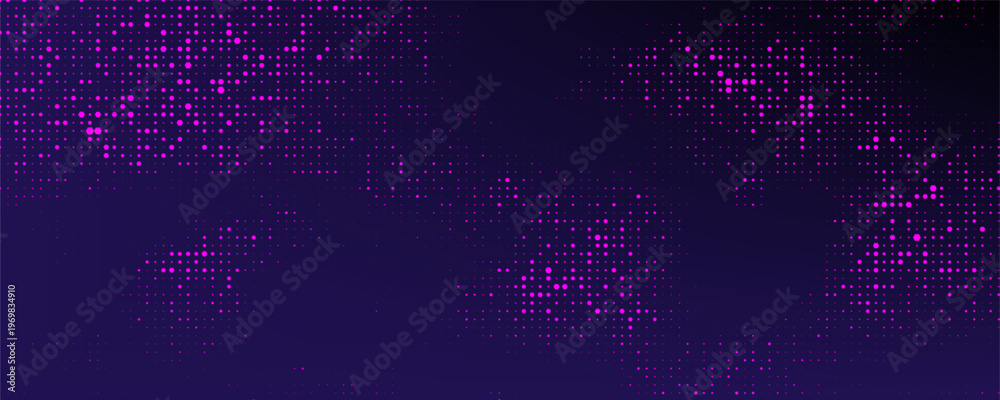 Obraz premium Bg with pixel pattern - blue and purple gradient mosaic for digital design.