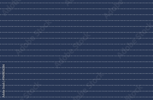 Seamless horizontal dotted line pattern background - white dots on dark navy blue