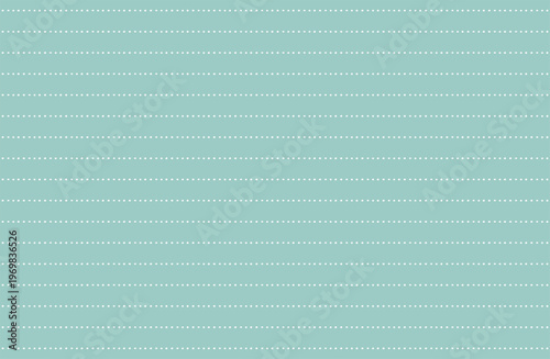 Seamless horizontal dotted line pattern background - white dots on mint sage green