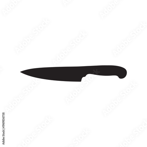 Knife silhouette vector illustration on white background