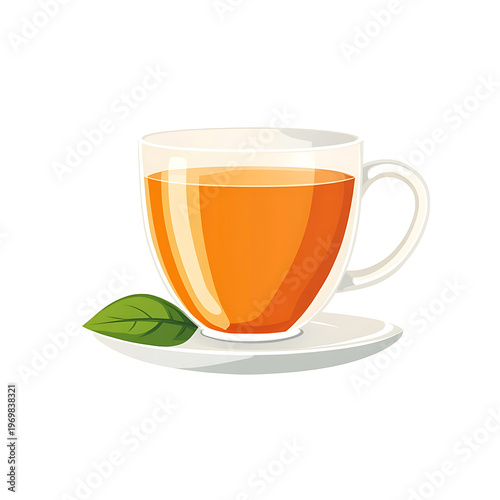Elegant Tea Beverage Icon Vector Illustration
