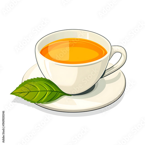 Elegant Tea Beverage Icon Vector Illustration