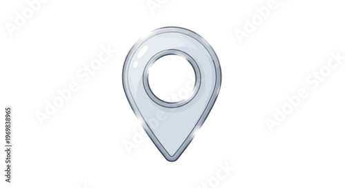 Location pin icon, map pointer symbol, navigation sign